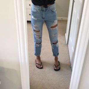Ripped Boyfriend Jeans
